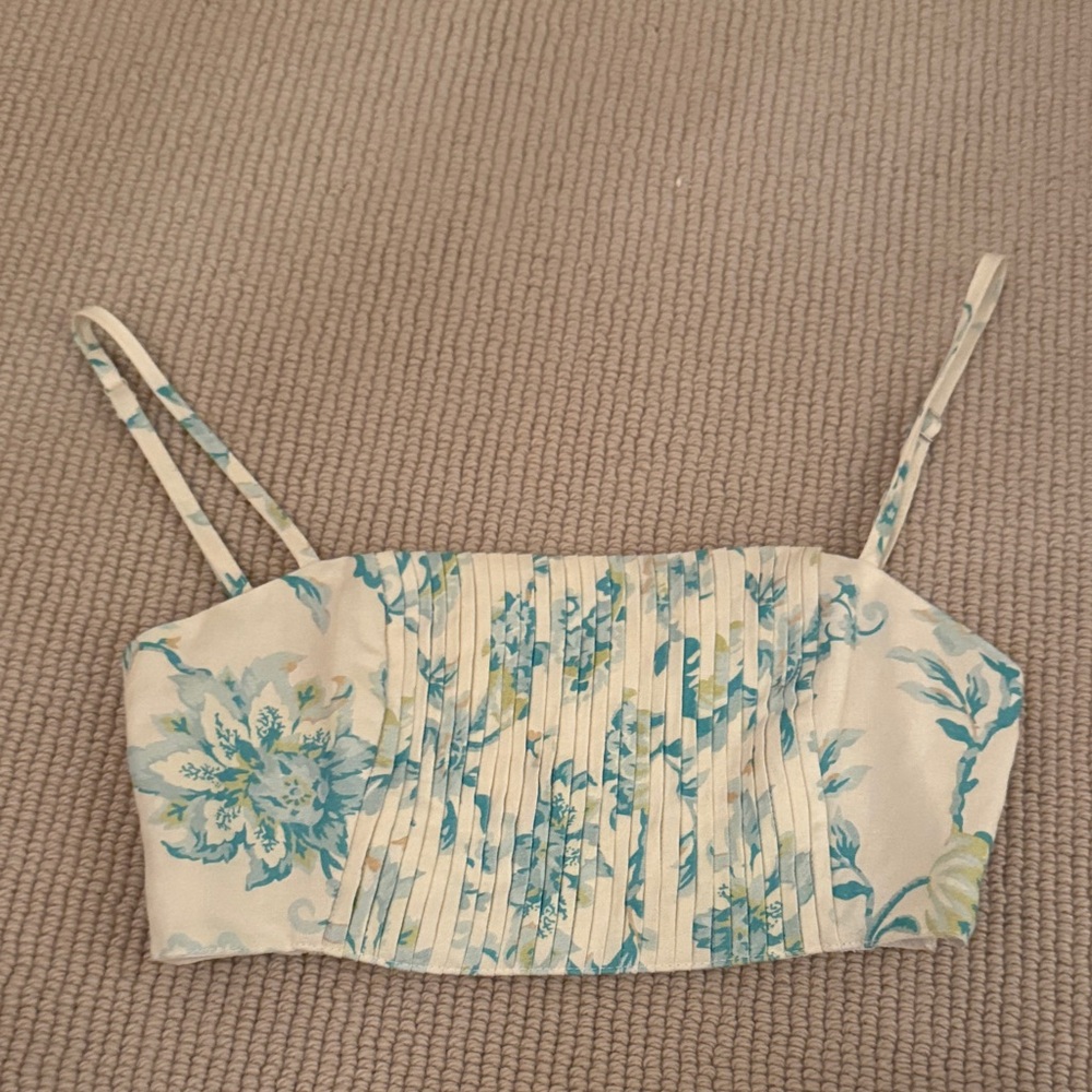 Rhythm Blue and Cream Floral Camisole